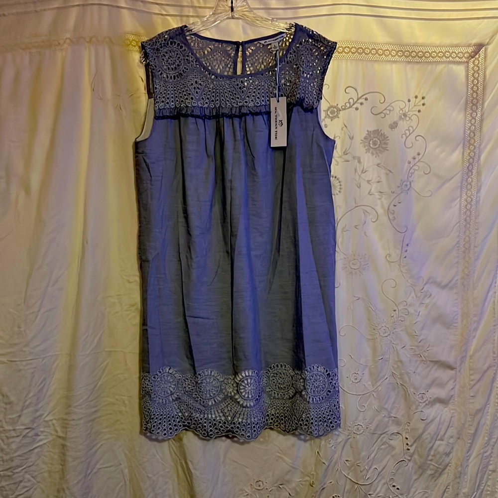 Southern tide size large made in India blue dress to layered you with tags